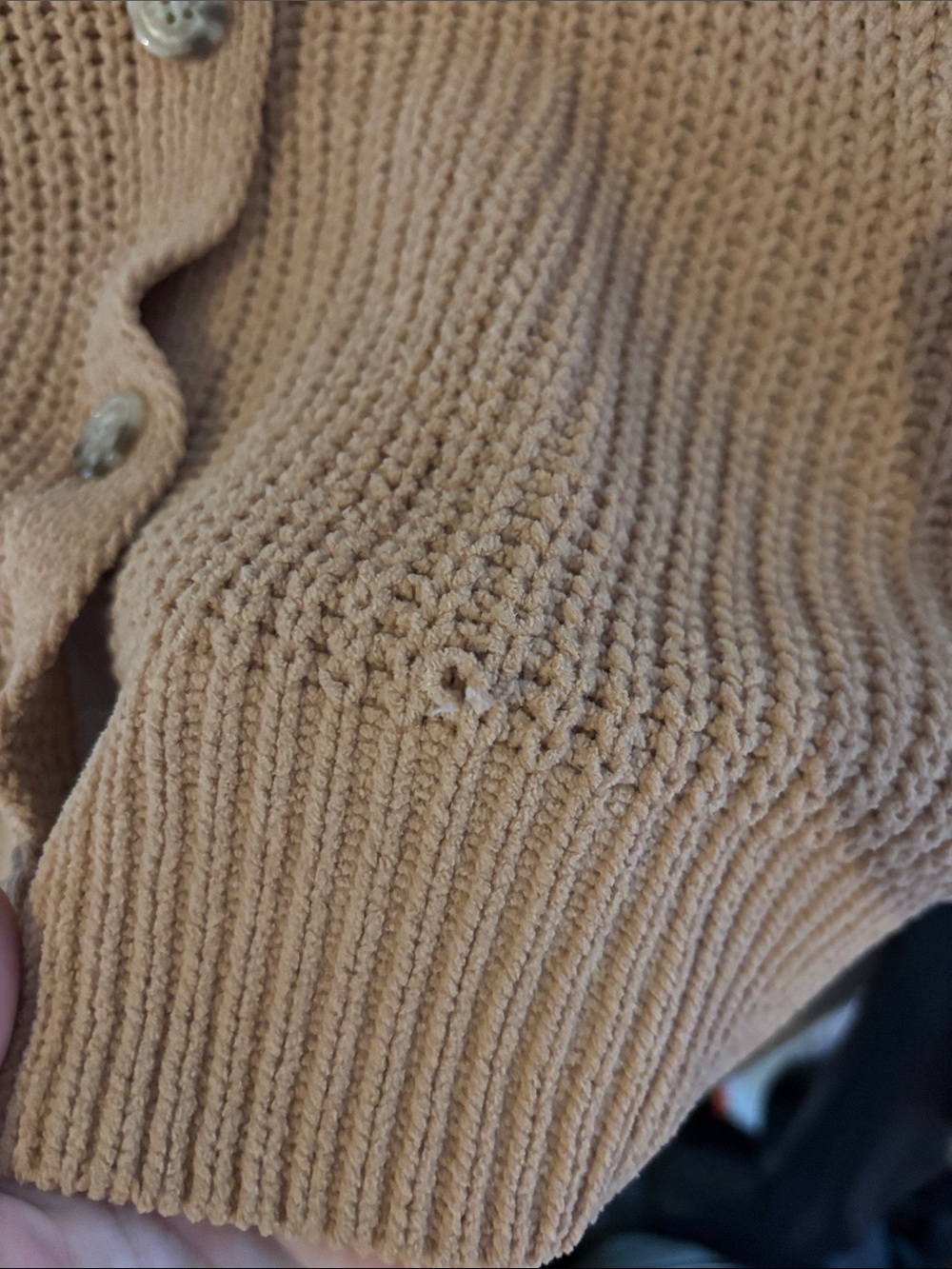 Primark Camel Brown Knitted Button-Up Cardigan - Picture 3 of 3